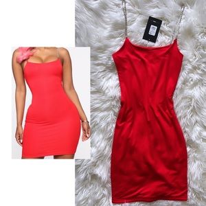 Fashion Nova Fall In Love With Me Mini Dress - Red